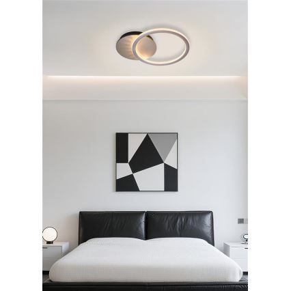 Searchlight - Luminaria de techo LED regulable SPECS LED/18W/230V 3000K 35x45 cm, acabado en latón