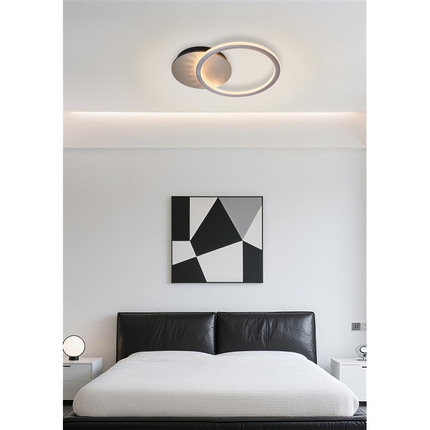 Searchlight - Luminaria de techo LED regulable SPECS LED/18W/230V 3000K 35x45 cm, acabado en latón