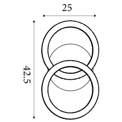 Searchlight - Luminaria LED de techo regulable SPECS LED/24W/230V 3000K 25x42,5 cm