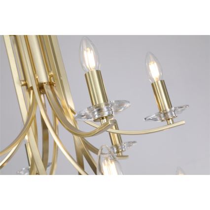 Searchlight - Lámpara colgante con cadena ASCONA 12xE14/60W/230V