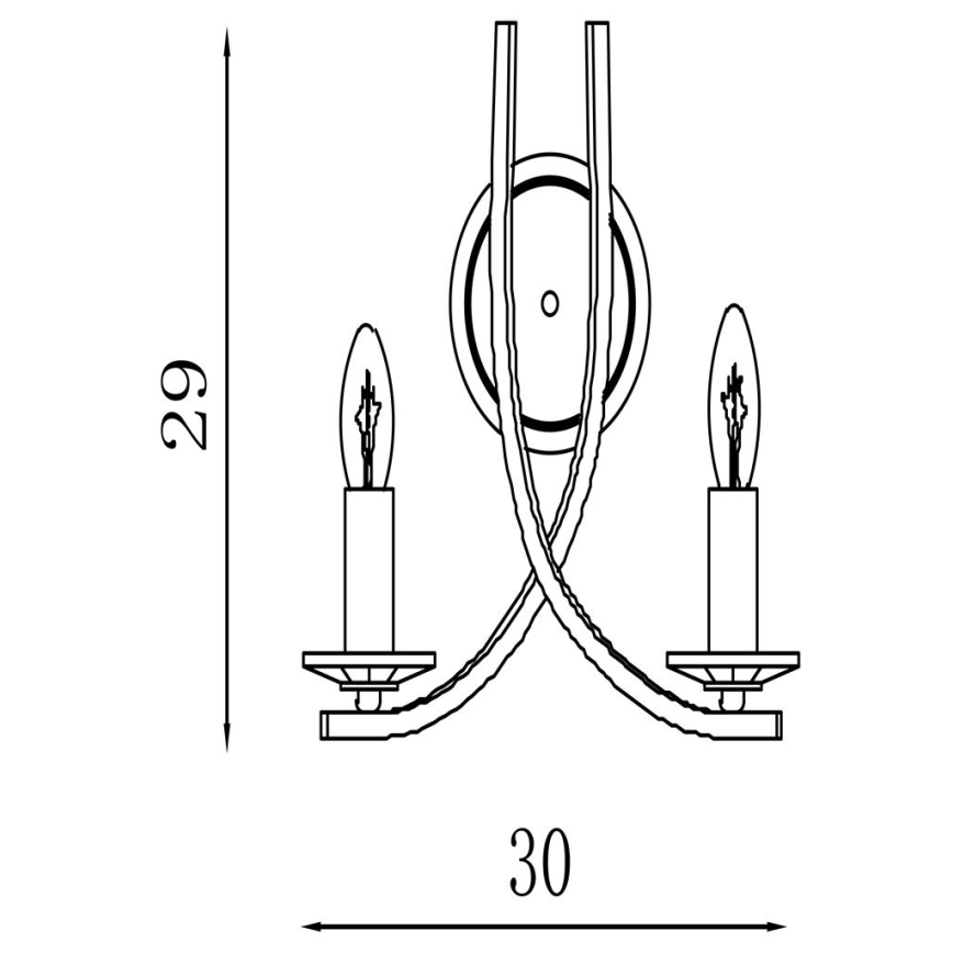 Searchlight - Aplique de pared ASCONA 2xE14/60W/230V