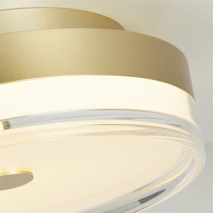 Searchlight - Luminaria de techo LED CYPRUS LED/21W/230V, Ø 30 cm, color dorado