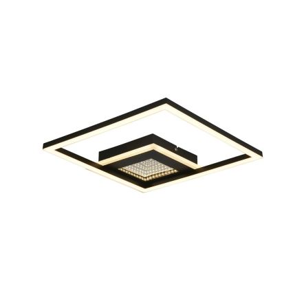 Searchlight - Lámpara de techo LED regulable QUADRATE LED/24W/230V 36x36 cm negra