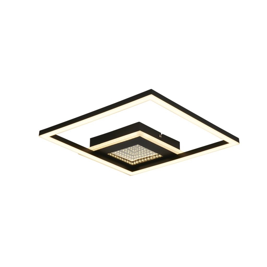 Searchlight - Lámpara de techo LED regulable QUADRATE LED/24W/230V 36x36 cm negra