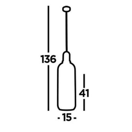 Searchlight - Lámpara colgante PIPETTE 1xE27/60W/230V mate
