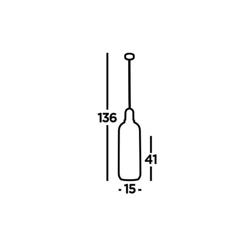 Searchlight - Lámpara colgante PIPETTE 1xE27/60W/230V lesklá