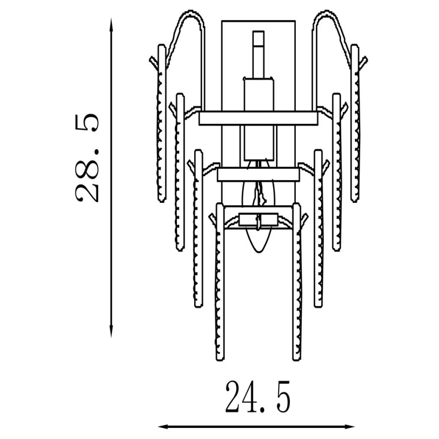 Searchlight - Aplique de pared FEATHER 1xE14/60W/230V