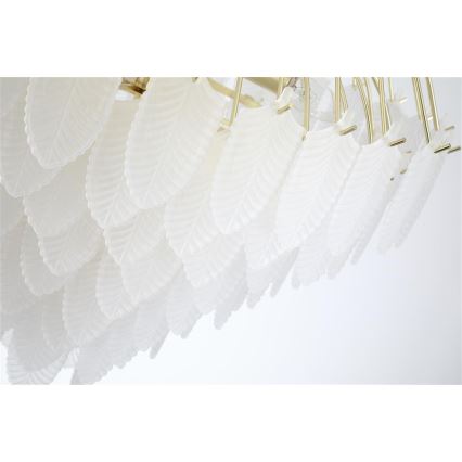 Searchlight - Lámpara de araña con cadena FEATHER 10xE14/60W/230V