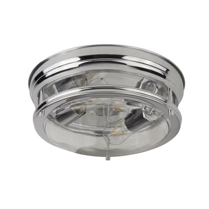 Searchlight - Plafón EDINBURGH I 2xE27/40W/230V cromo brillante