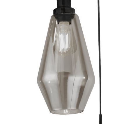 Searchlight - Lámpara colgante MIA 3xE27/60W/230V negro