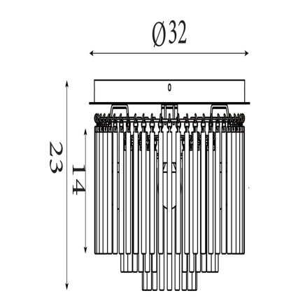 Searchlight - Lámpara de techo SWIZZLE 5xE14/60W/230V diámetro 32 cm dorada