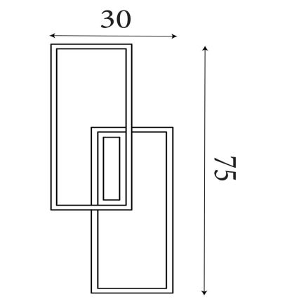 Searchlight - Lámpara de techo LED regulable OVALOID LED/40W/230V 3000K 30x75 cm