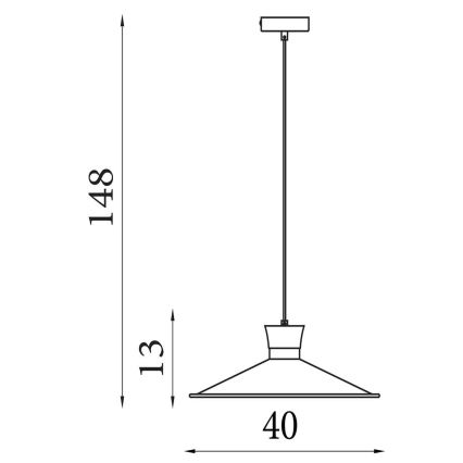Searchlight - Lámpara colgante con cable BALHAM 1xE27/60W/230V