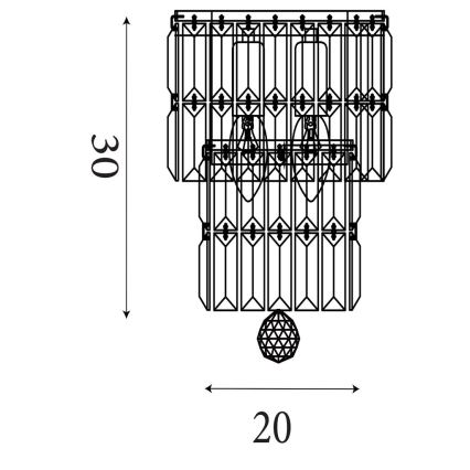 Searchlight - Aplique de pared para baño EMPIRE 2xE14/7W/230V IP44