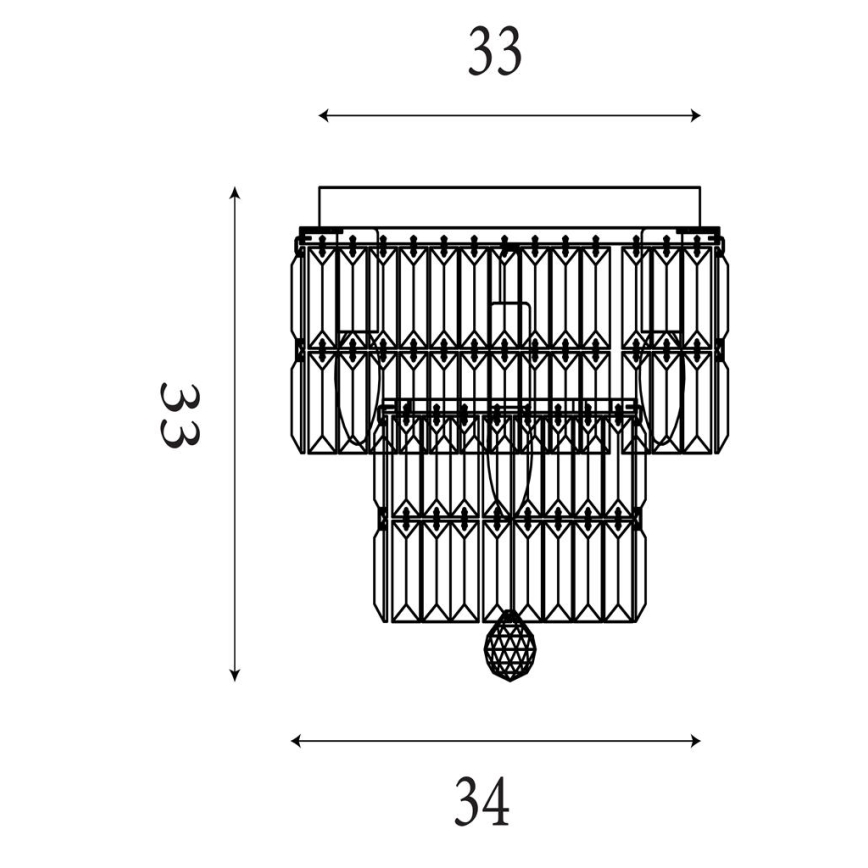 Searchlight - Lámpara de techo para baño EMPIRE 4xE14/60W/230V IP44