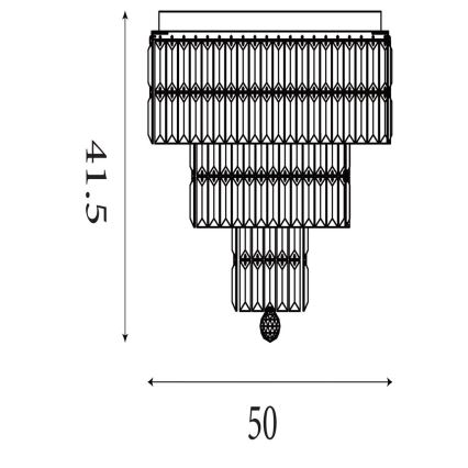 Searchlight - Lámpara de techo para baño EMPIRE 6xE14/60W/230V IP44