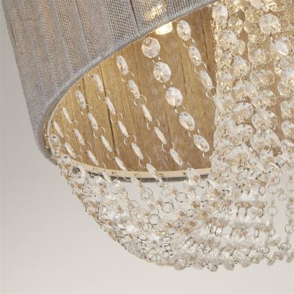 Searchlight - Lámpara de techo BELLANO 5xG9/7W/230V diámetro 50 cm gris