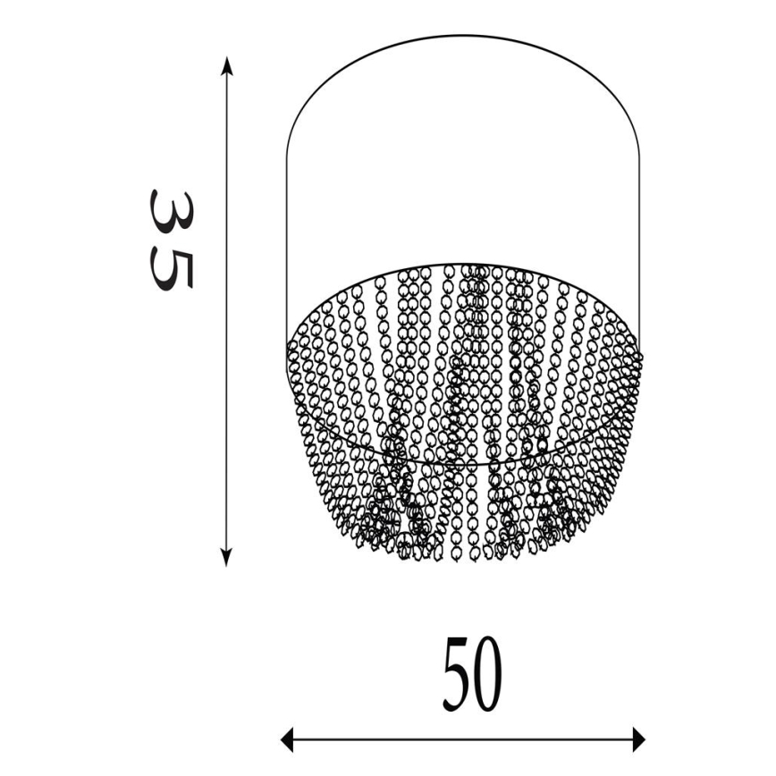 Searchlight - Lámpara de techo BELLANO 5xG9/7W/230V diámetro 50 cm gris