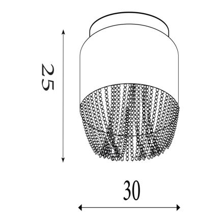 Searchlight - Lámpara de techo BELLANO 3xG9/7W/230V Ø 30 cm blanca