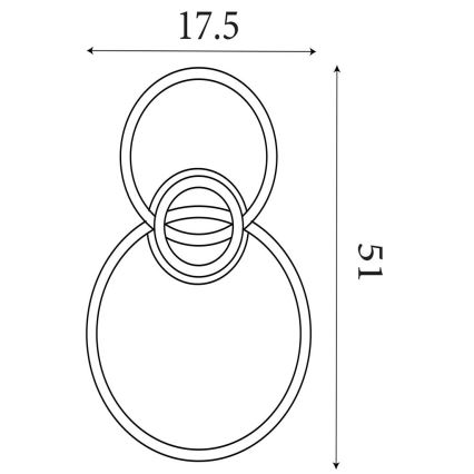 Searchlight - Lámpara de techo LED regulable TRIPLE LED/25W/230V