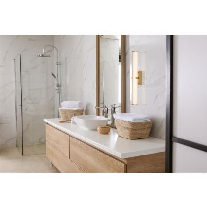 Searchlight - Lámpara LED de baño CLAMP LED/23W/230V IP44 dorado