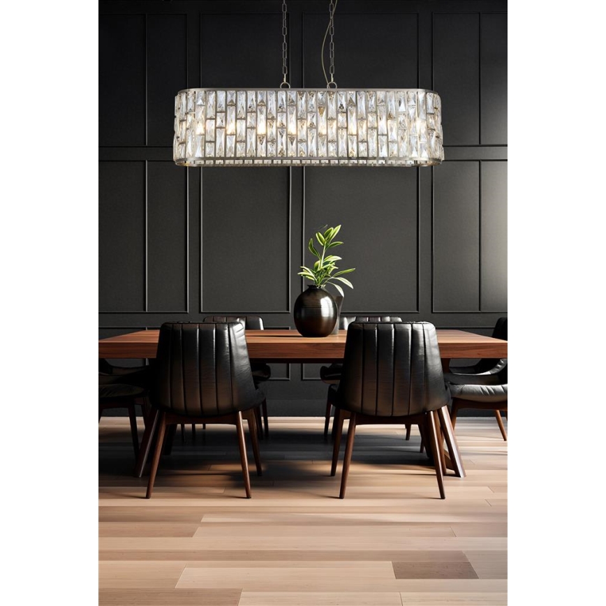 Searchlight - Lámpara colgante con cadena BIJOU 8xE14/40W/230V