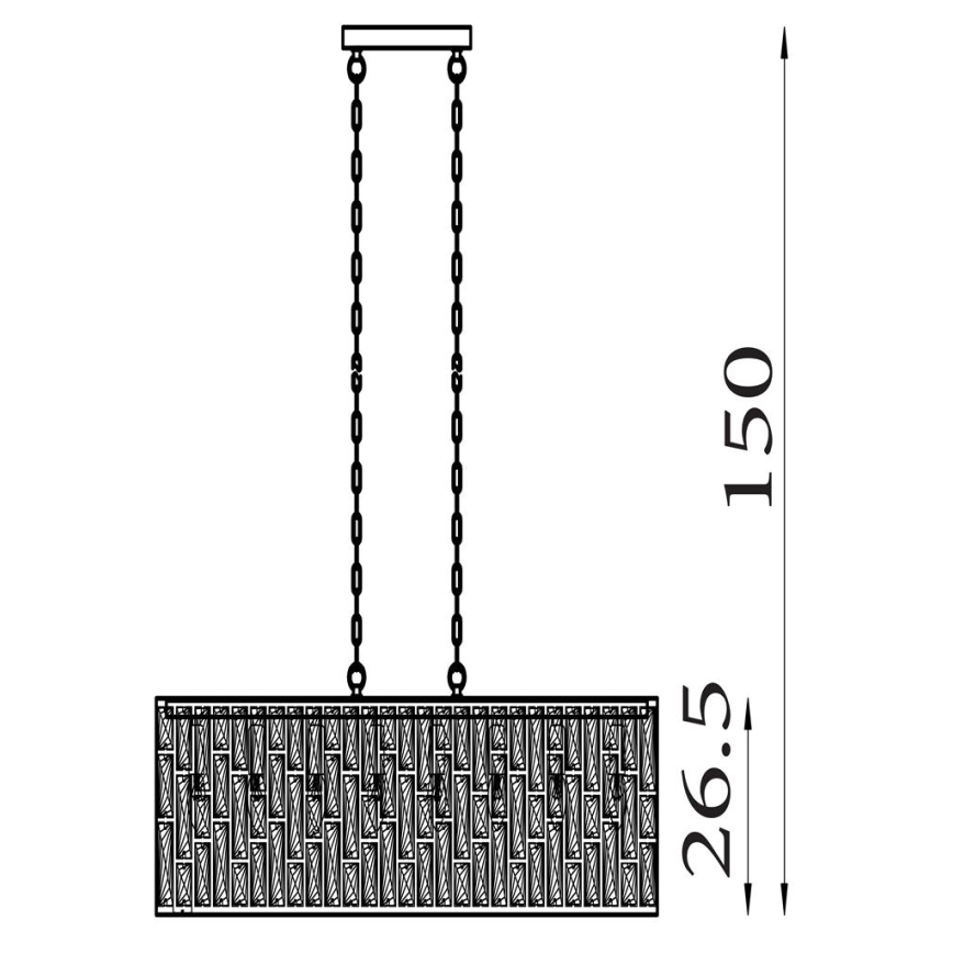 Searchlight - Lámpara colgante con cadena BIJOU 8xE14/40W/230V