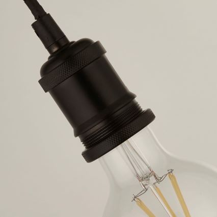 Searchlight - Lámpara colgante con cable SUSPENSION 1xE27/60W/230V negra
