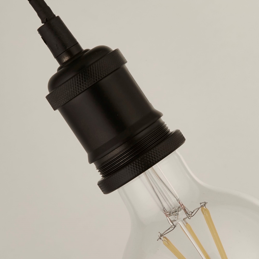 Searchlight - Lámpara colgante con cable SUSPENSION 1xE27/60W/230V negra