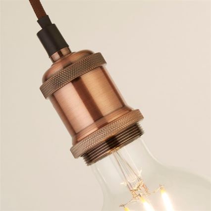 Searchlight - Lámpara de suspensión con cable SUSPENSION 1xE27/60W/230V acabado cobre