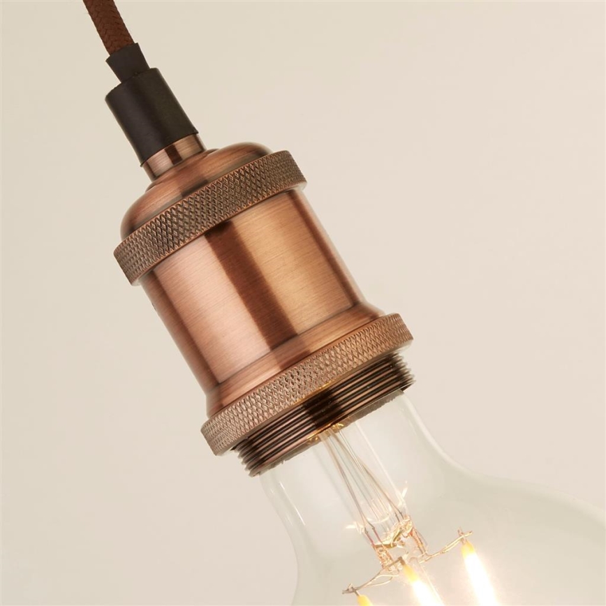 Searchlight - Lámpara de suspensión con cable SUSPENSION 1xE27/60W/230V acabado cobre