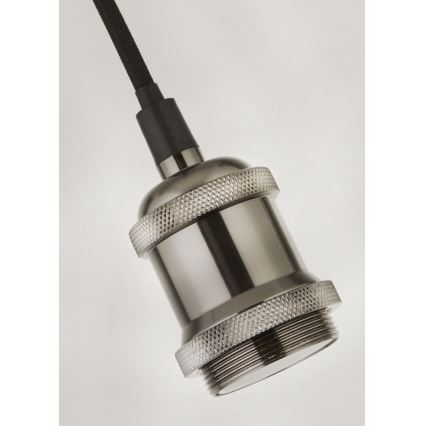 Searchlight - Lámpara colgante con cable SUSPENSION 1xE27/60W/230V plateada