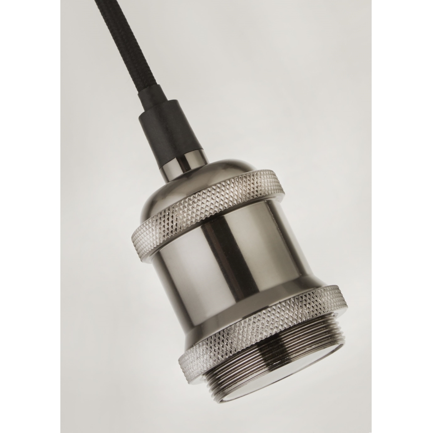 Searchlight - Lámpara colgante con cable SUSPENSION 1xE27/60W/230V plateada