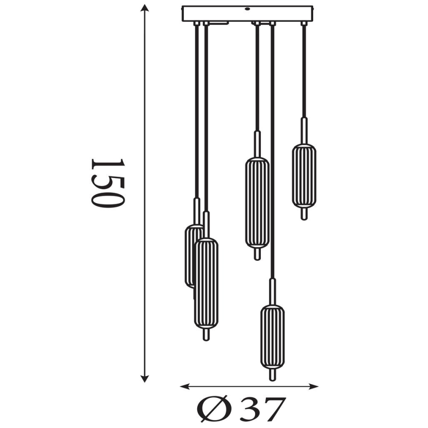 Searchlight - Lámpara colgante LED regulable con cable CATTAIL LED/24W/230V