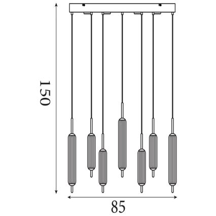 Searchlight - Lámpara colgante LED regulable en cable CATTAIL LED/33W/230V