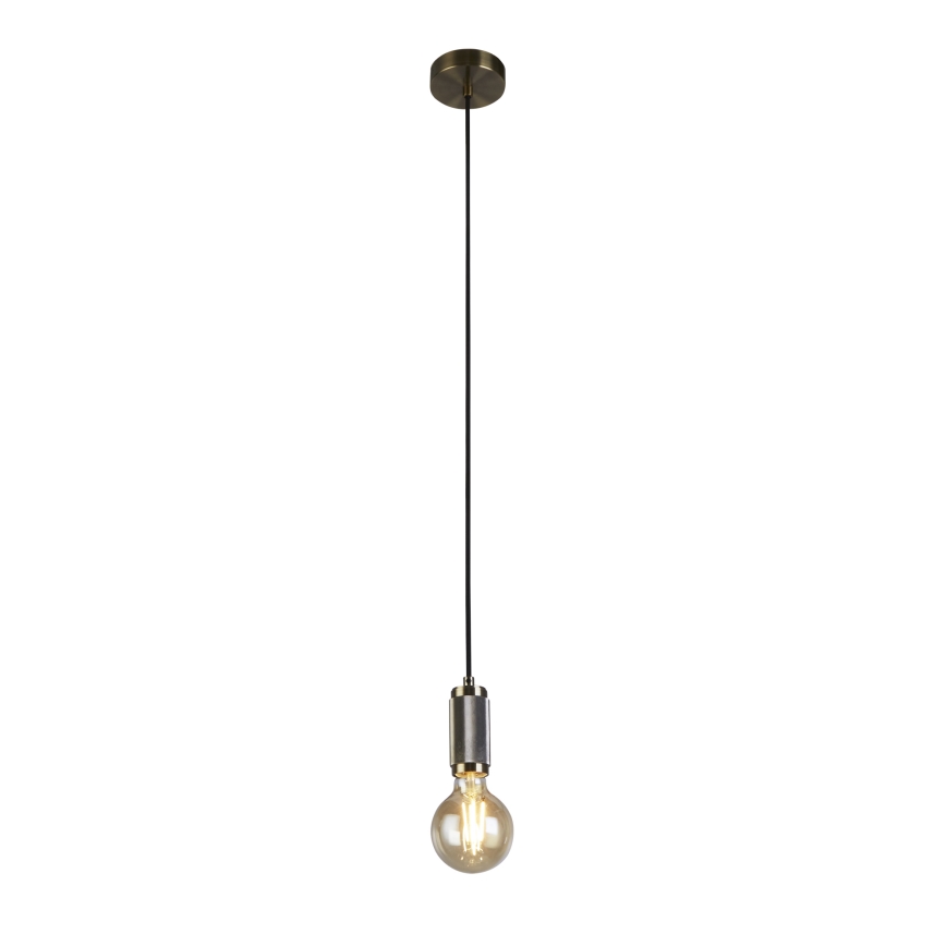 Searchlight - Lámpara colgante con cable SUSPENSION 1xE27/60W/230V latón