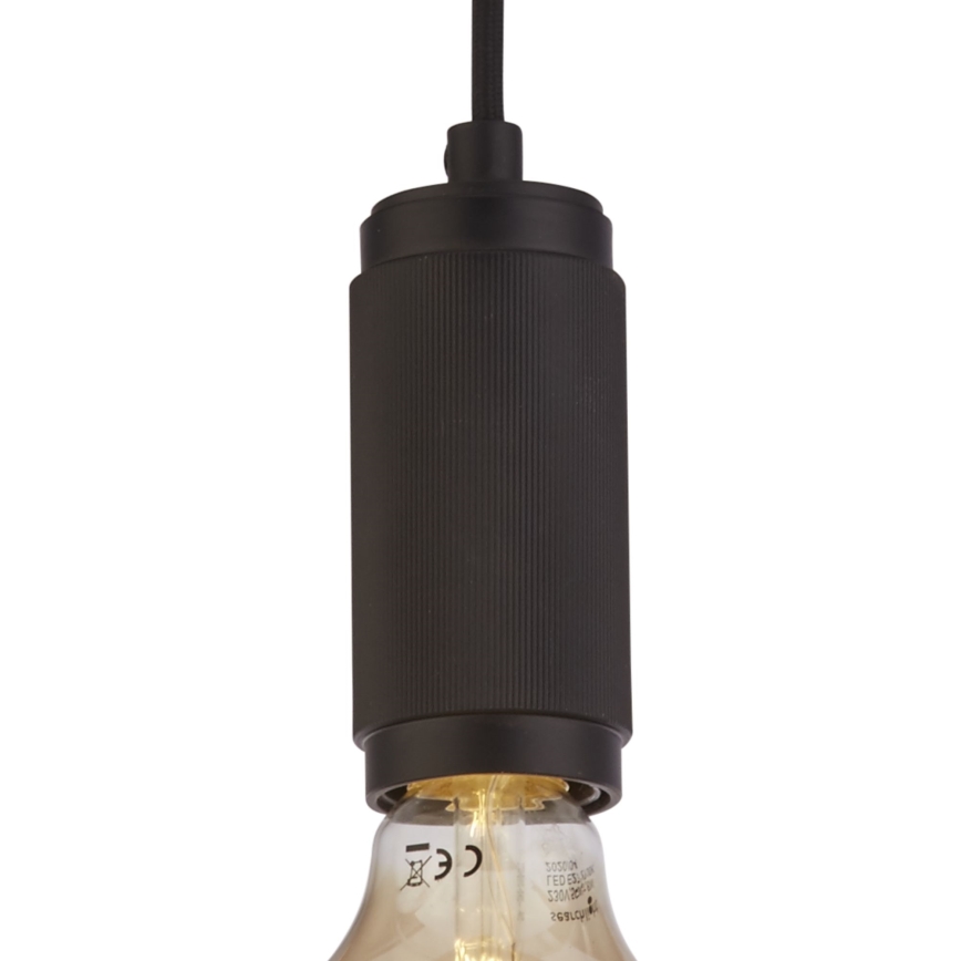 Searchlight - Lámpara de suspensión con cable SUSPENSION 1xE27/60W/230V negro