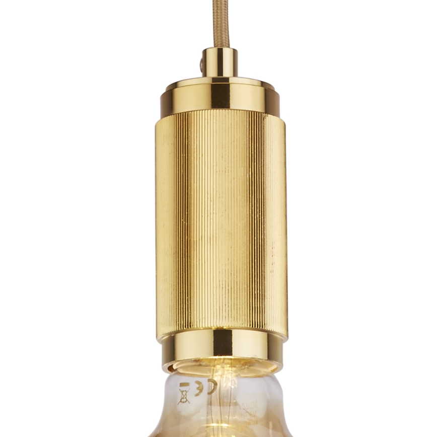 Searchlight - Lámpara colgante con cable SUSPENSION 1xE27/60W/230V dorada