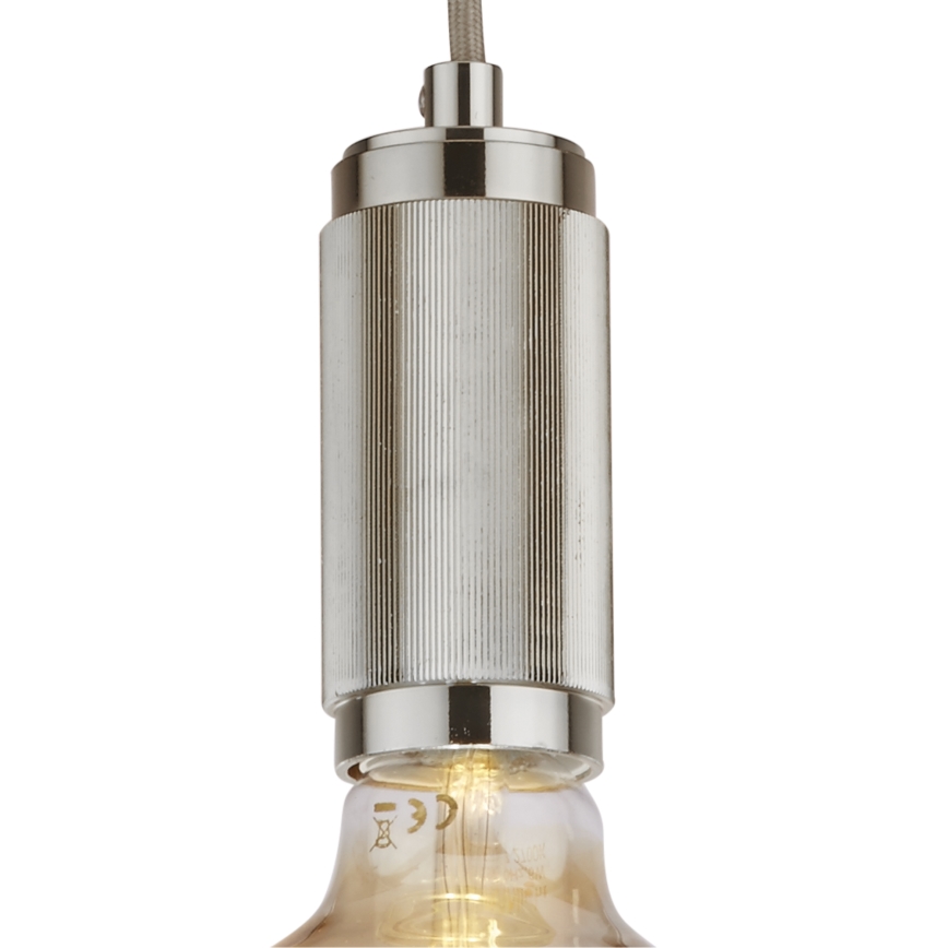 Searchlight - Lámpara colgante con cable SUSPENSION 1xE27/60W/230V plateada