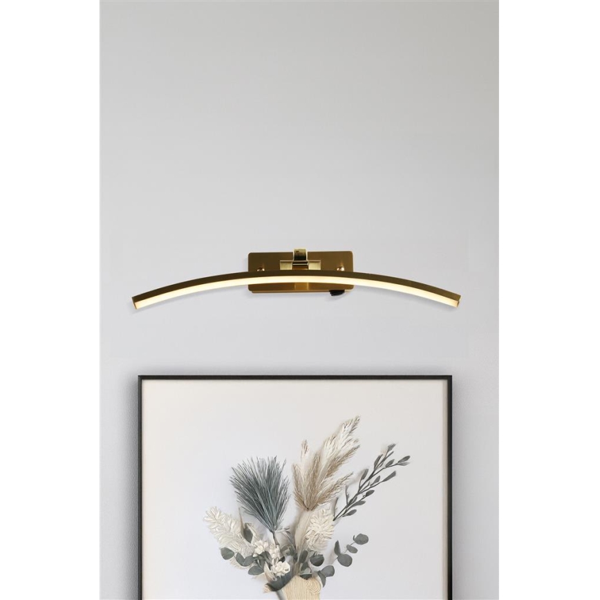 Searchlight - Aplique LED para cuadros SANTORINI LED/11,03W/230V latón