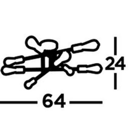 Searchlight - Lámpara de techo ARMSTRONG 8xE27/60W/230V latón