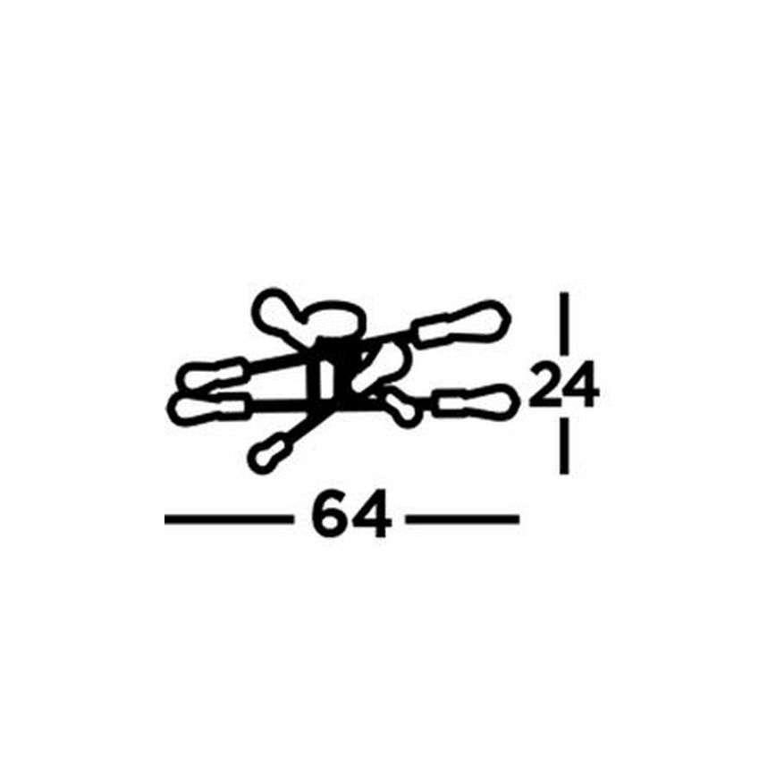 Searchlight - Lámpara de techo ARMSTRONG 8xE27/60W/230V latón