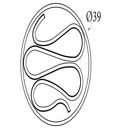 Searchlight - Lámpara de techo LED regulable ZENDISC LED/20W/230V 3000K Ø 39 cm