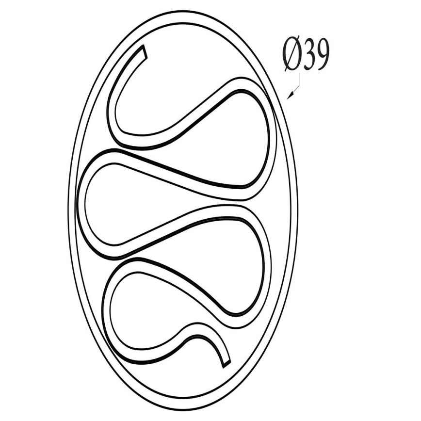 Searchlight - Lámpara de techo LED regulable ZENDISC LED/20W/230V 3000K Ø 39 cm