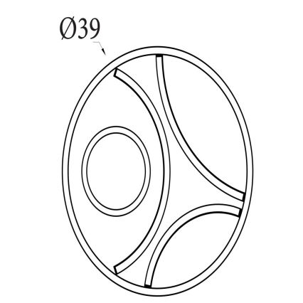 Searchlight - Luminaria de techo LED regulable ZENDISC LED/20W/230V 3000K diámetro 39 cm
