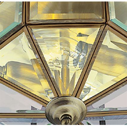Searchlight - Plafón FLUSH 2xE14/60W/230V latón