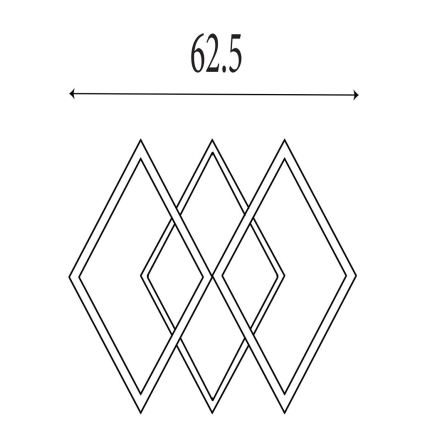 Searchlight - Lámpara de techo LED regulable FENCE LED/25W/230V