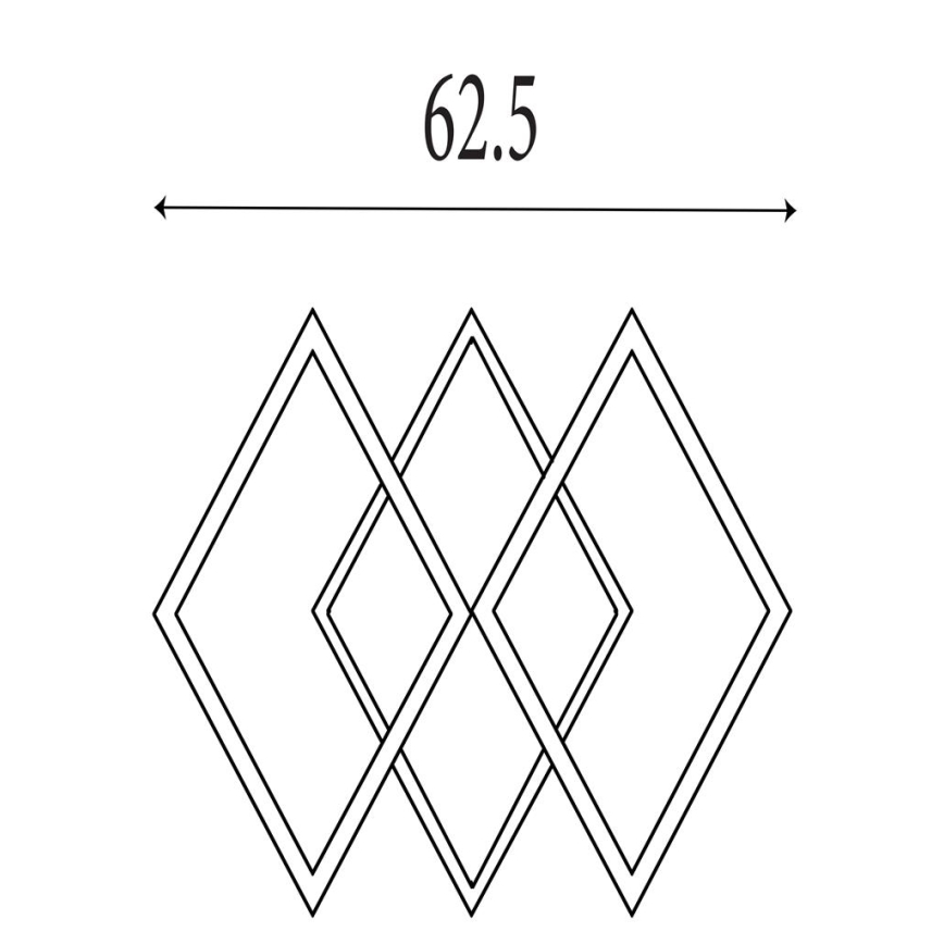 Searchlight - Lámpara de techo LED regulable FENCE LED/25W/230V