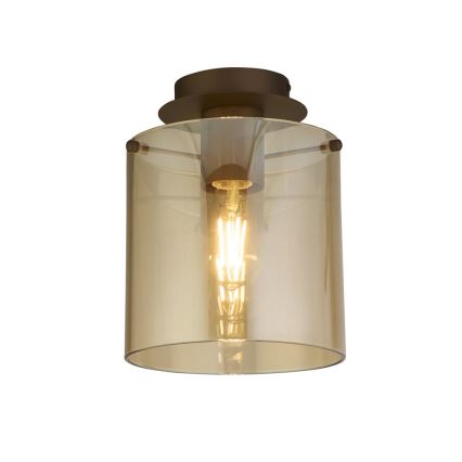 Searchlight - Lámpara de techo SWEDEN 1xE27/60W/230V pr. 22 cm marrón/ahumado
