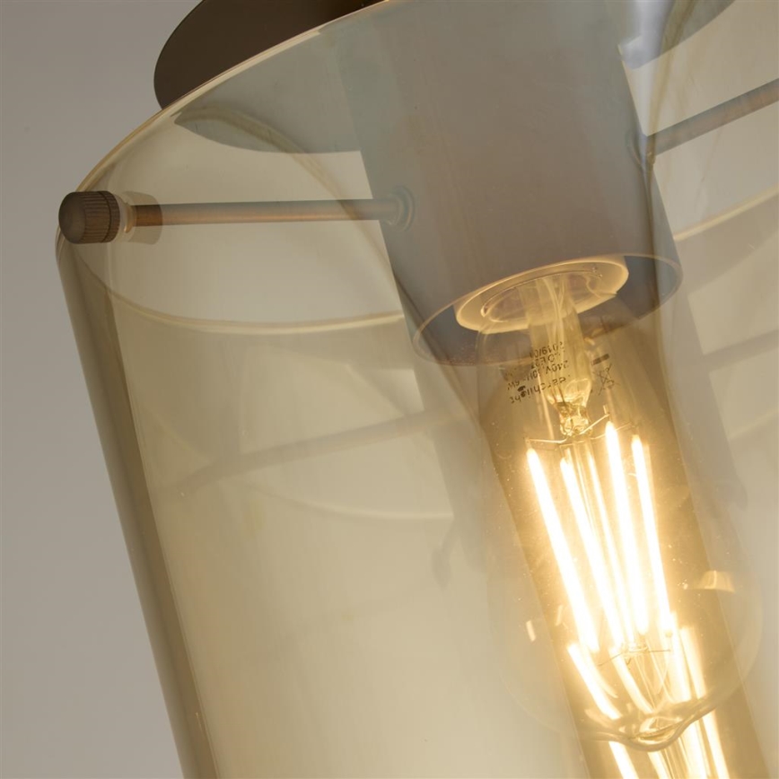 Searchlight - Lámpara de techo SWEDEN 1xE27/60W/230V pr. 22 cm marrón/ahumado